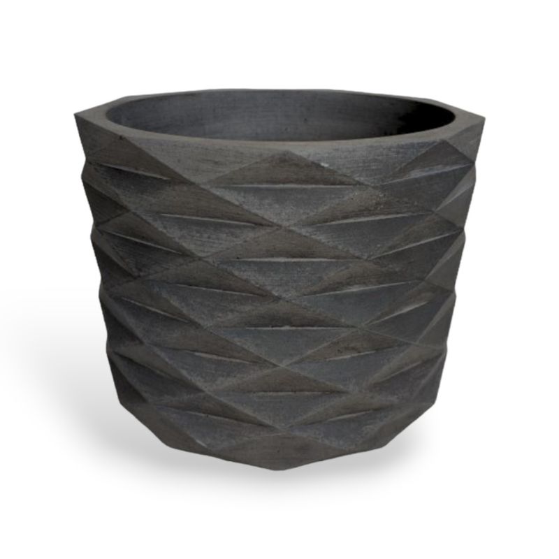 DE CONCRETO MATERAS Y DISEÑO - Matera Carlota Petty de Cemento 12.5x15 cm  Oscuro