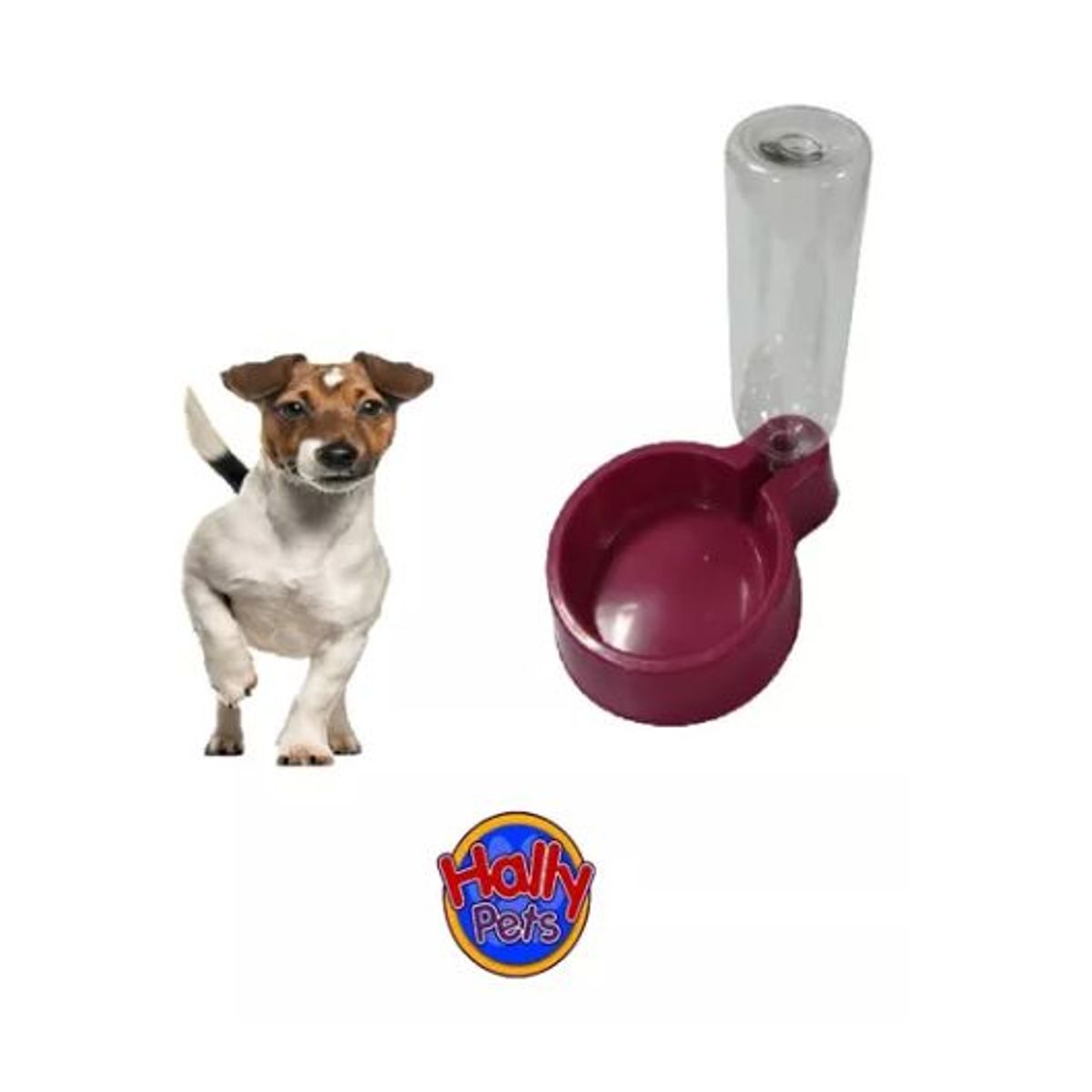 HALLY PET - Bebedero Dosificador De Agua Botella Perro y Gato Rosado.