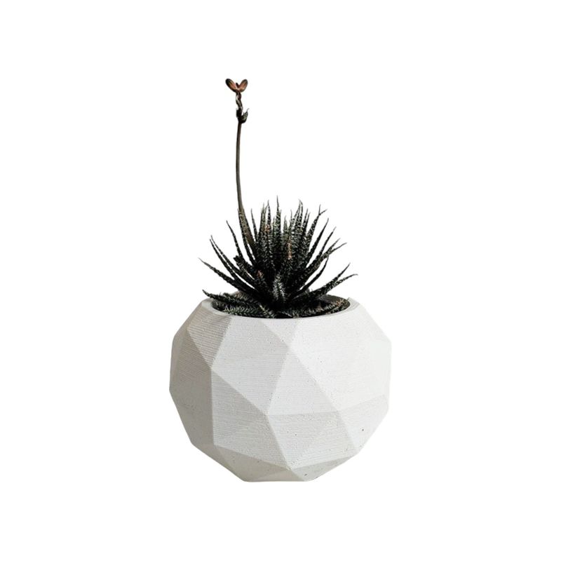 DE CONCRETO MATERAS Y DISEÑO - Matera Laia de Cemento 7.5x6.5 cm Blanco