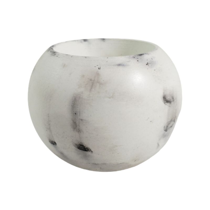 DE CONCRETO MATERAS Y DISEÑO - Matera Luna Mini de Cemento 7x5.5 cm Marmól Negro