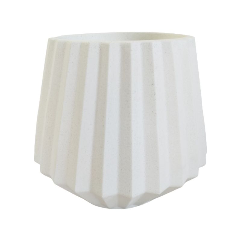 DE CONCRETO MATERAS Y DISEÑO - Matera Salma de Cemento 11x12.5x7.5 cm Blanco