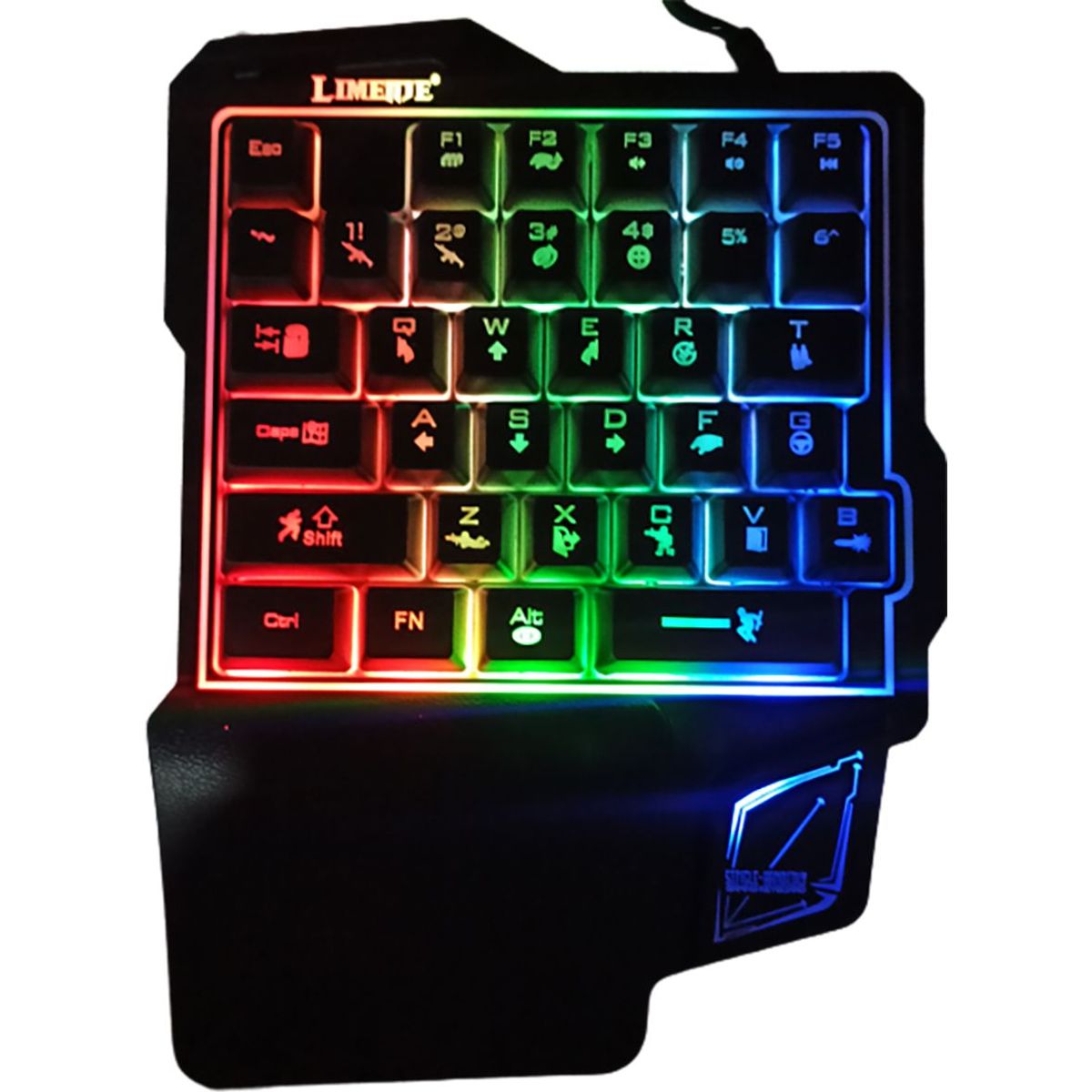 GENERICO - Teclado Para Juegos Retroiluminado Con Una Sola Mano