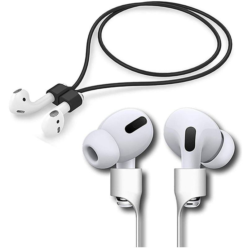 GENERICO - Cable Siliconado Magnetico Para Audifonos Bluetooth A¡rpods NEGRO