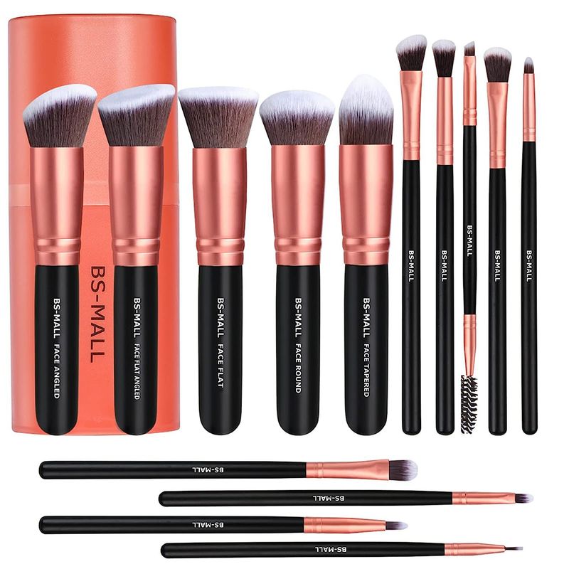 GENERICO - Brochas De Maquillaje BS-MALL Make Up Set x 14 Unidades con Estuche
