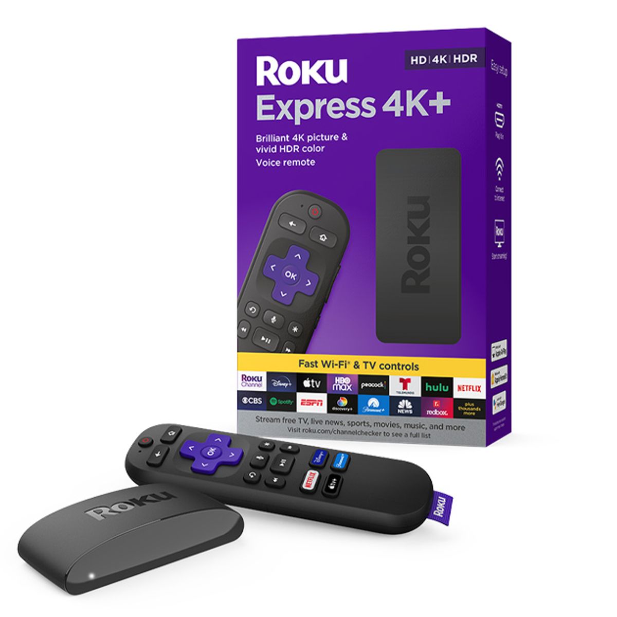 AMAZON - Roku Express 4K+ Reproductor Streaming para TV