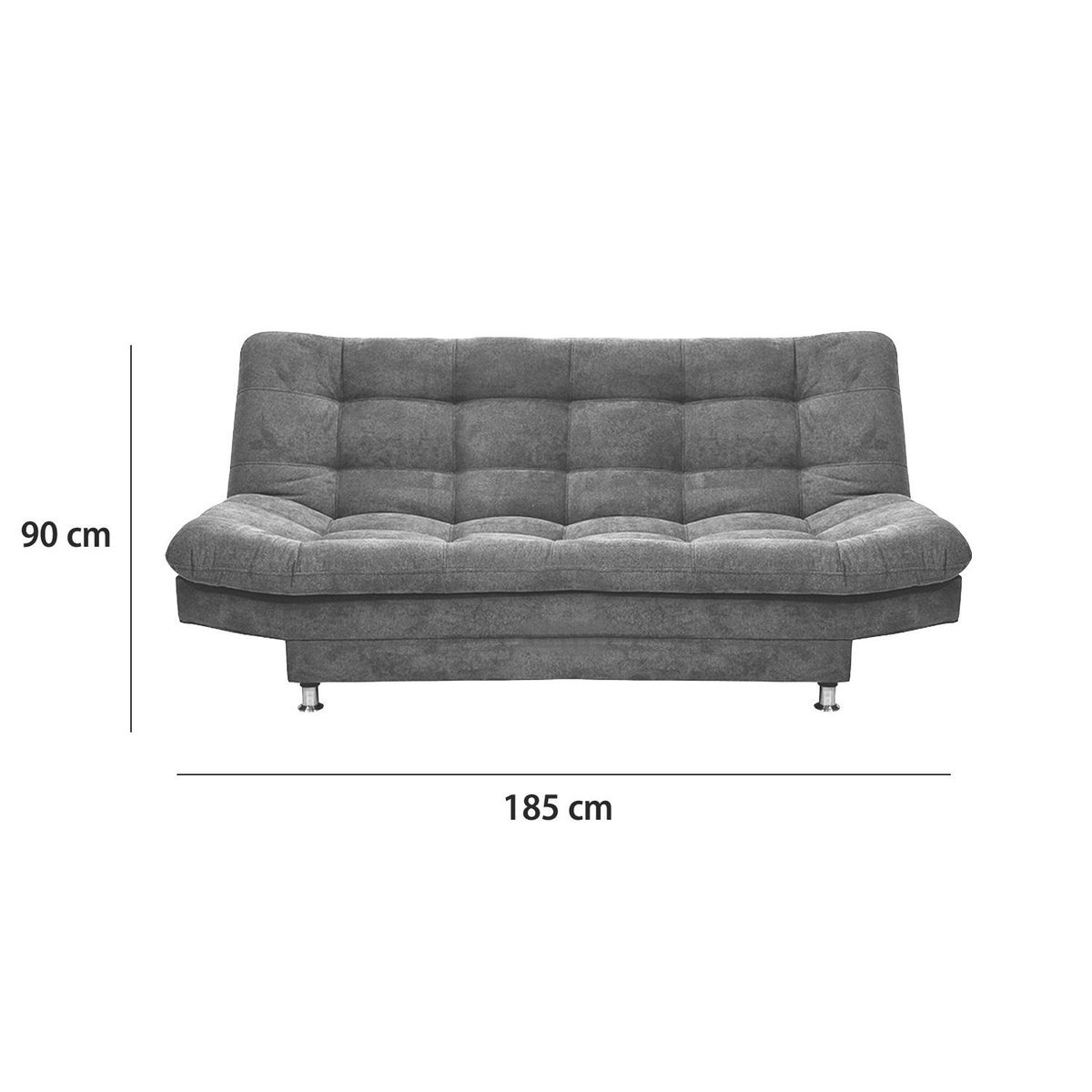 INDUSTRIAL BASESTILOS - Sofá Cama Moltochic Lino Gris claro patas metálicas