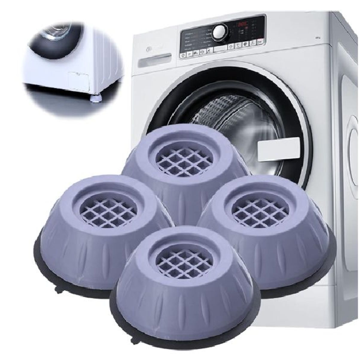 GENERICO - X4 Almohadillas para lavadora anti golpes