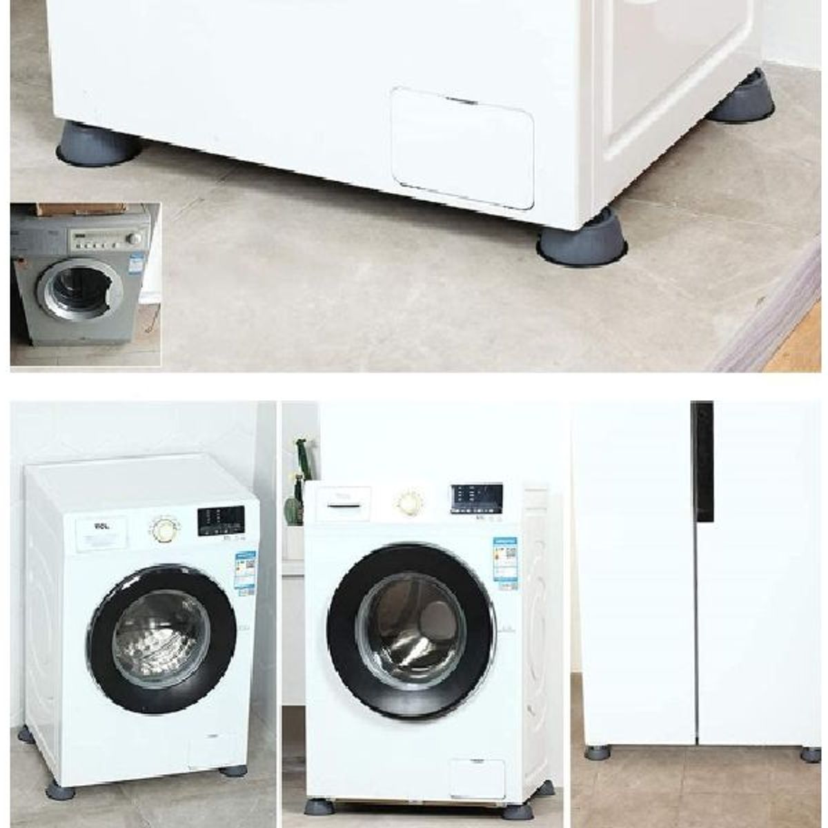 GENERICO - X4 Almohadillas para lavadora anti golpes