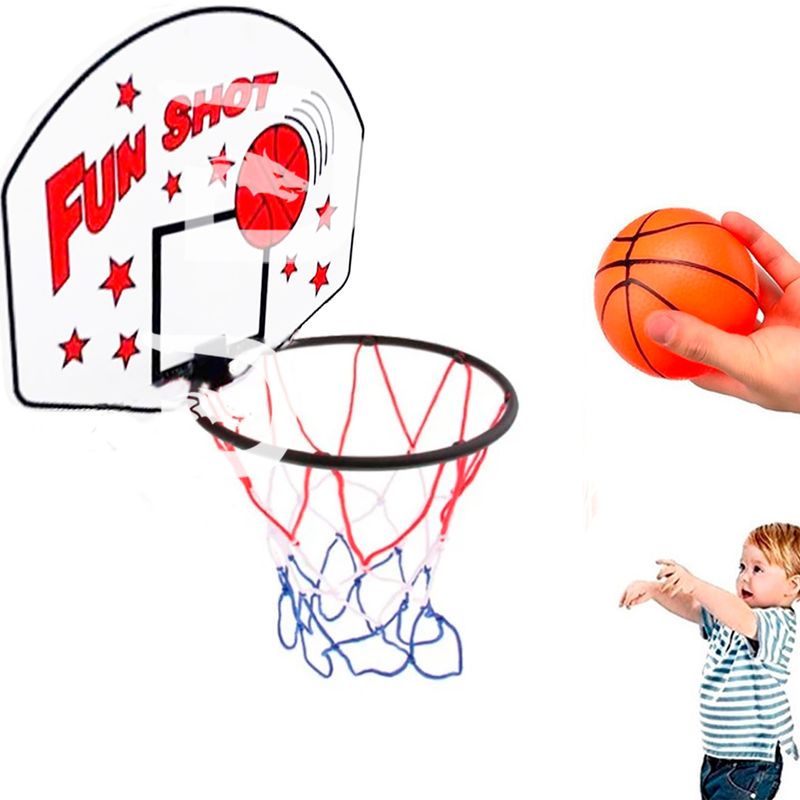 GENERICO - Juego Baloncesto Aro Encestar Cancha Tablero Pared Infantil