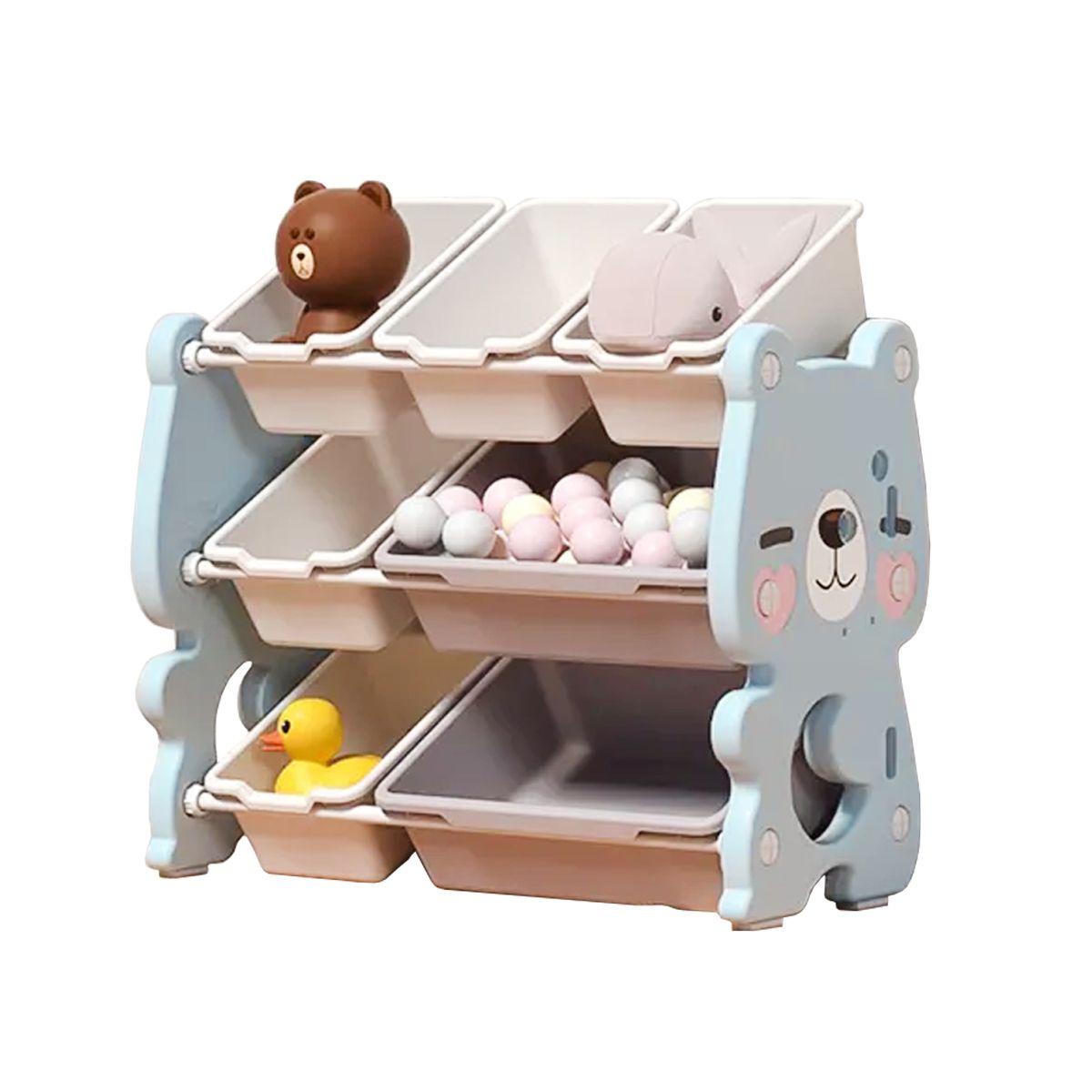 ENFANT'ASY - Organizador De Juguetes Multiuso 3 Niveles  Estante Plastico