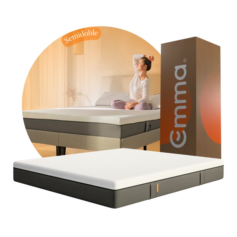 EMMA - Colchón Emma Original Semidoble con Memory Foam y Tecnología Alemana.