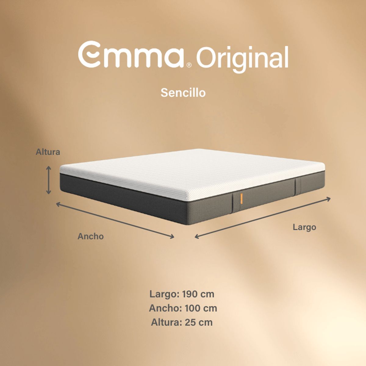 EMMA - Colchón Emma Original Sencillo con Memory Foam y Tecnología Alemana