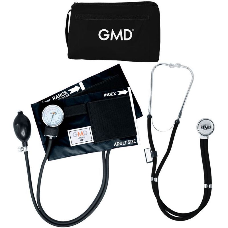 GMD - KIT TENSIOMETRO MANUAL MAS FONENDOSCOPIO RAPPAPORT NEGRO