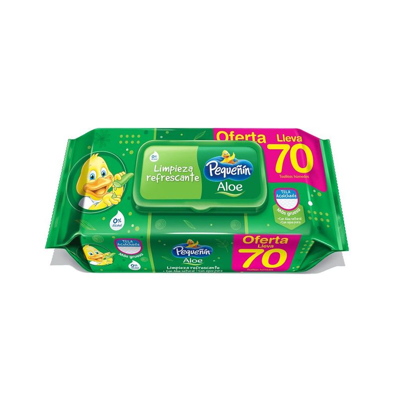 PEQUEÑIN - Oferta Toallitas Humedas Pequeñin Aloe Pague 50 Lleve 70