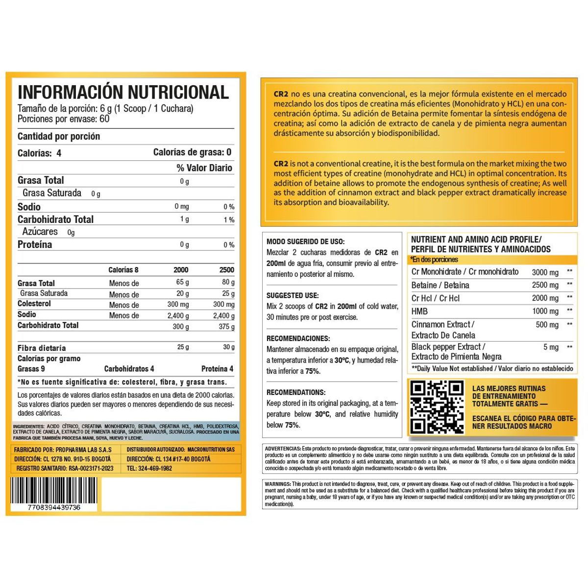 GENERICO - CR2 Creatine Macroblends