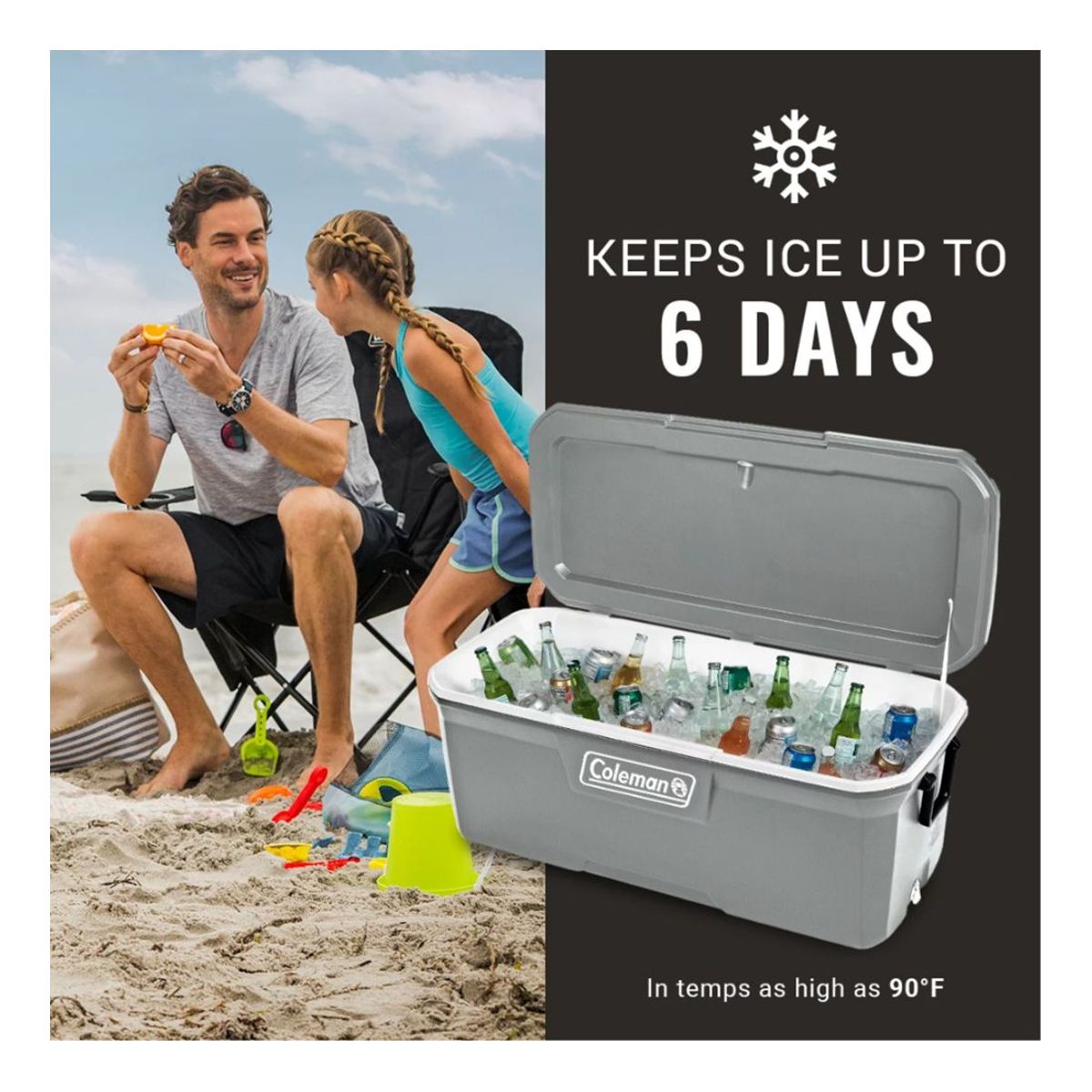 COLEMAN - Nevera Portátil Cava Gris Coleman 316 Series 150 QT.