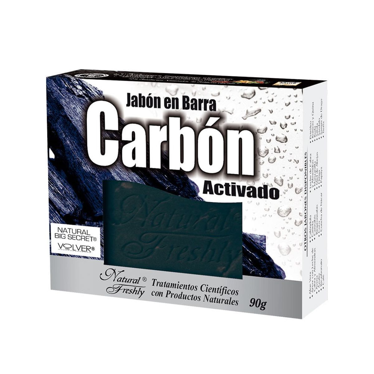 NATURAL FRESHLY - Jabon Carbon Activado X 90g - g a $91