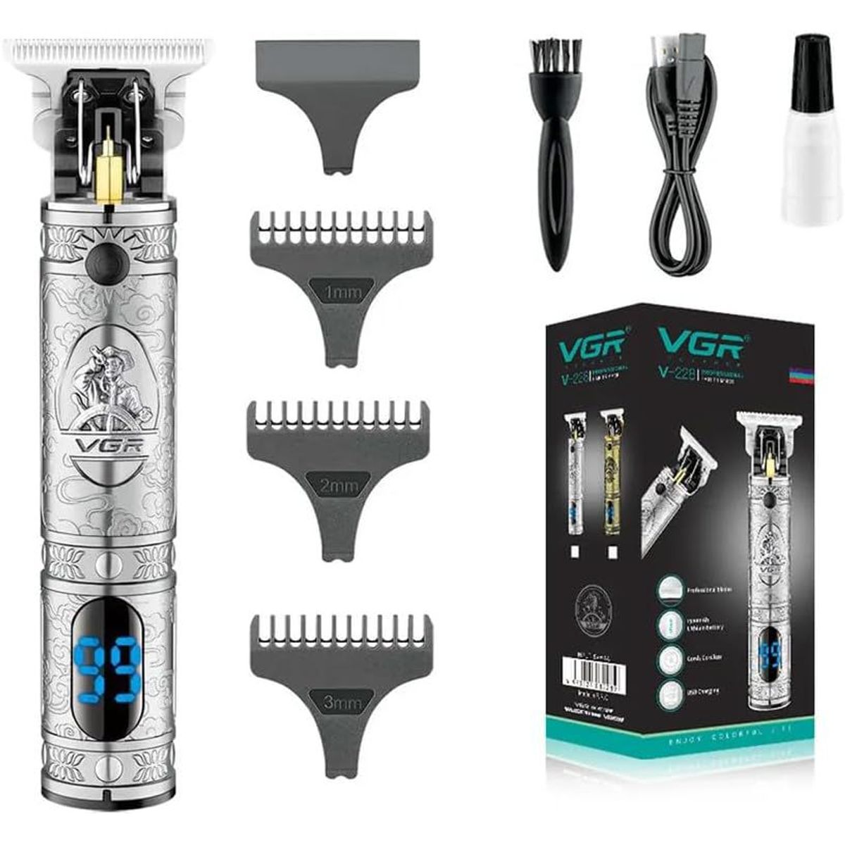 VGR - Maquina Patillera Profesional Recargable VGR V228