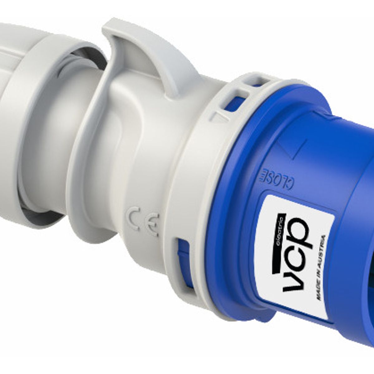 VCP - Clavija 220v Azul 3p+t 32amp Cla32/024, Tierra 9 H, Ip44