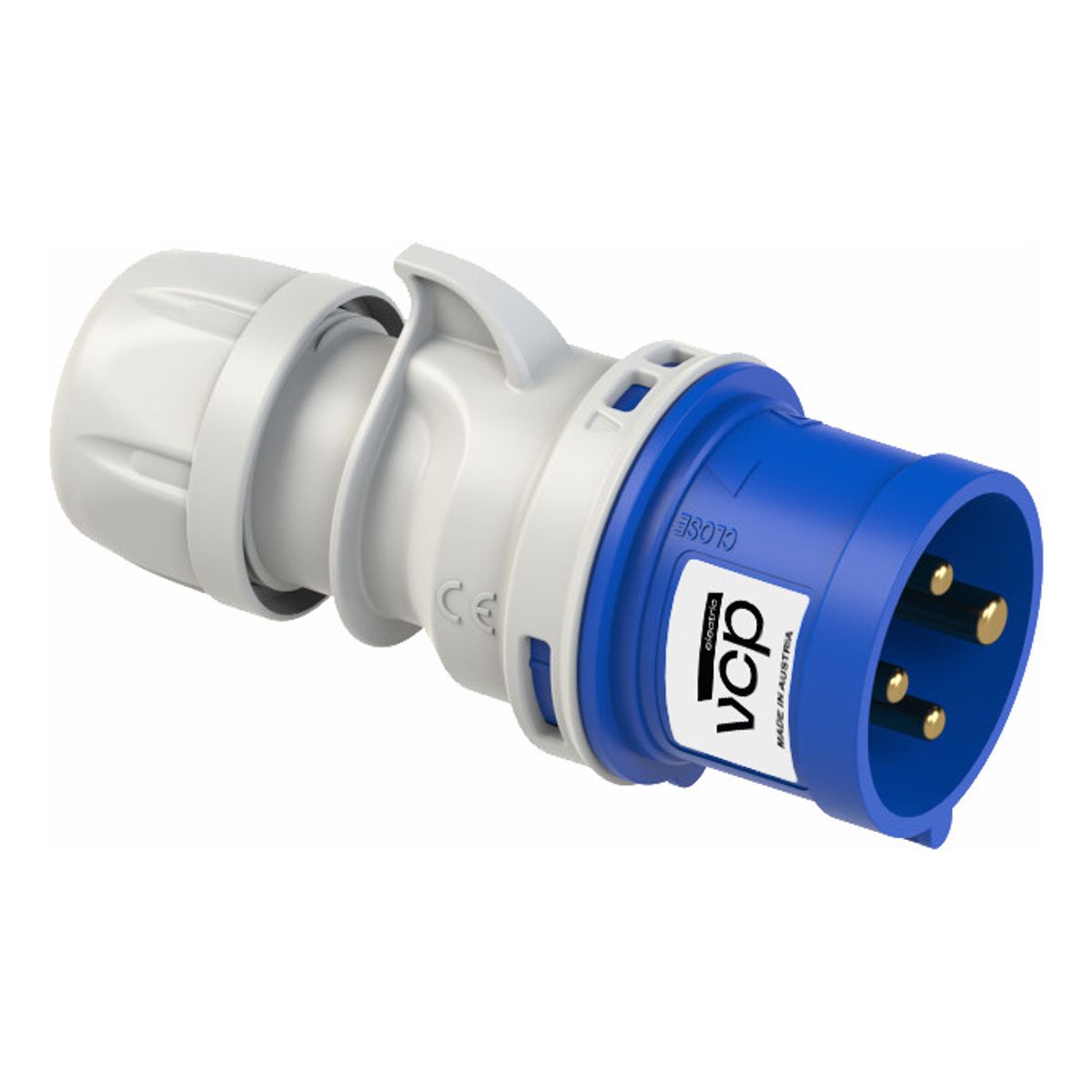 VCP - Clavija 220v Azul 3p+t 32amp Cla32/024, Tierra 9 H, Ip44