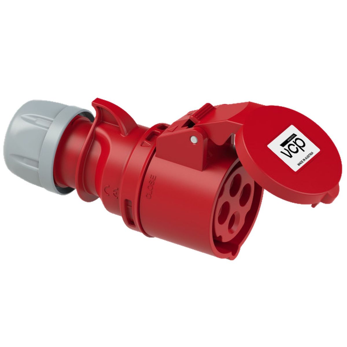 VCP - Toma Aerea 440v Roja 3p+t 32amp Tar32/224, Tierra 6 H, Ip44