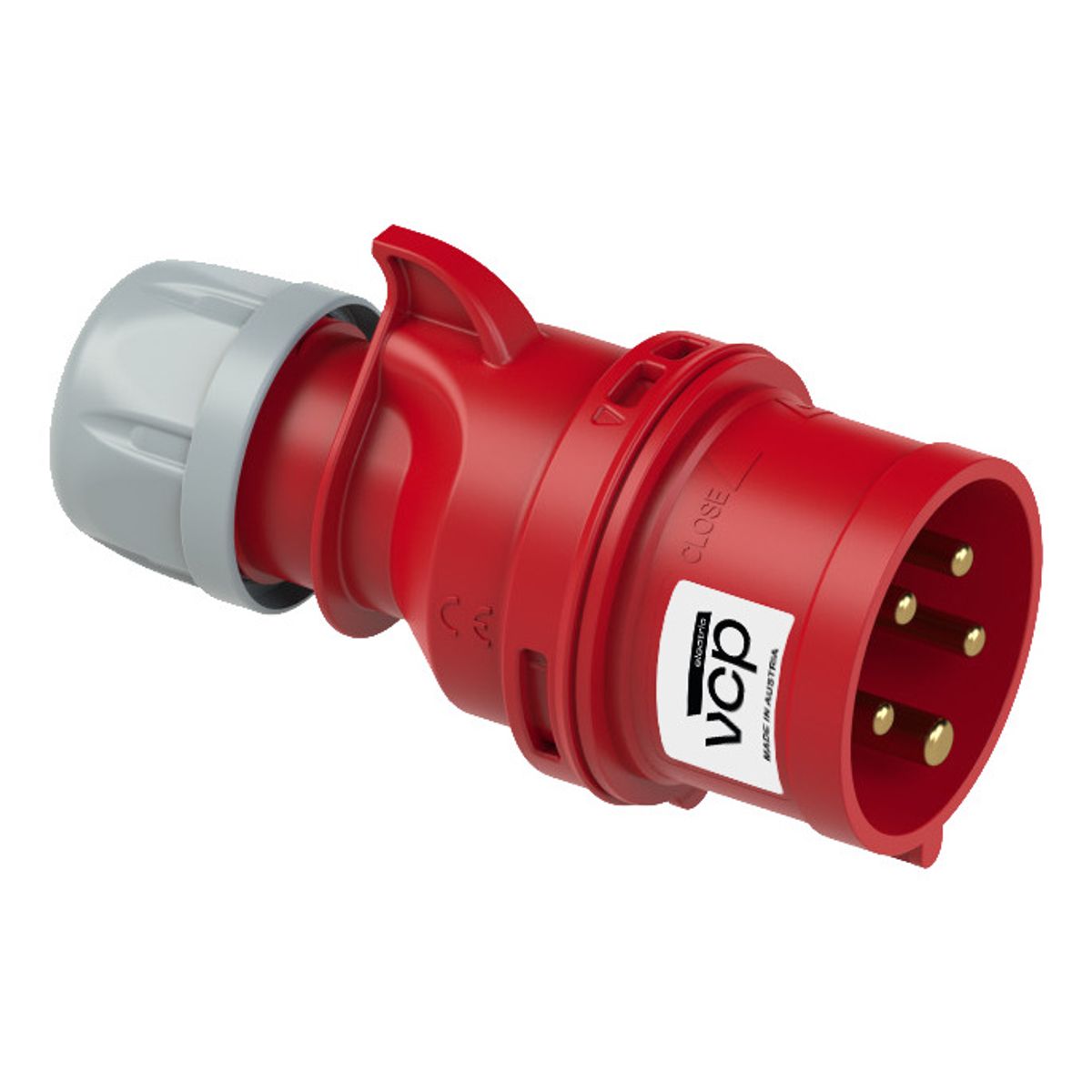 VCP - Clavija 440v Roja 3p+t+n 32amp Cla32/025, Tierra 6 H, Ip44