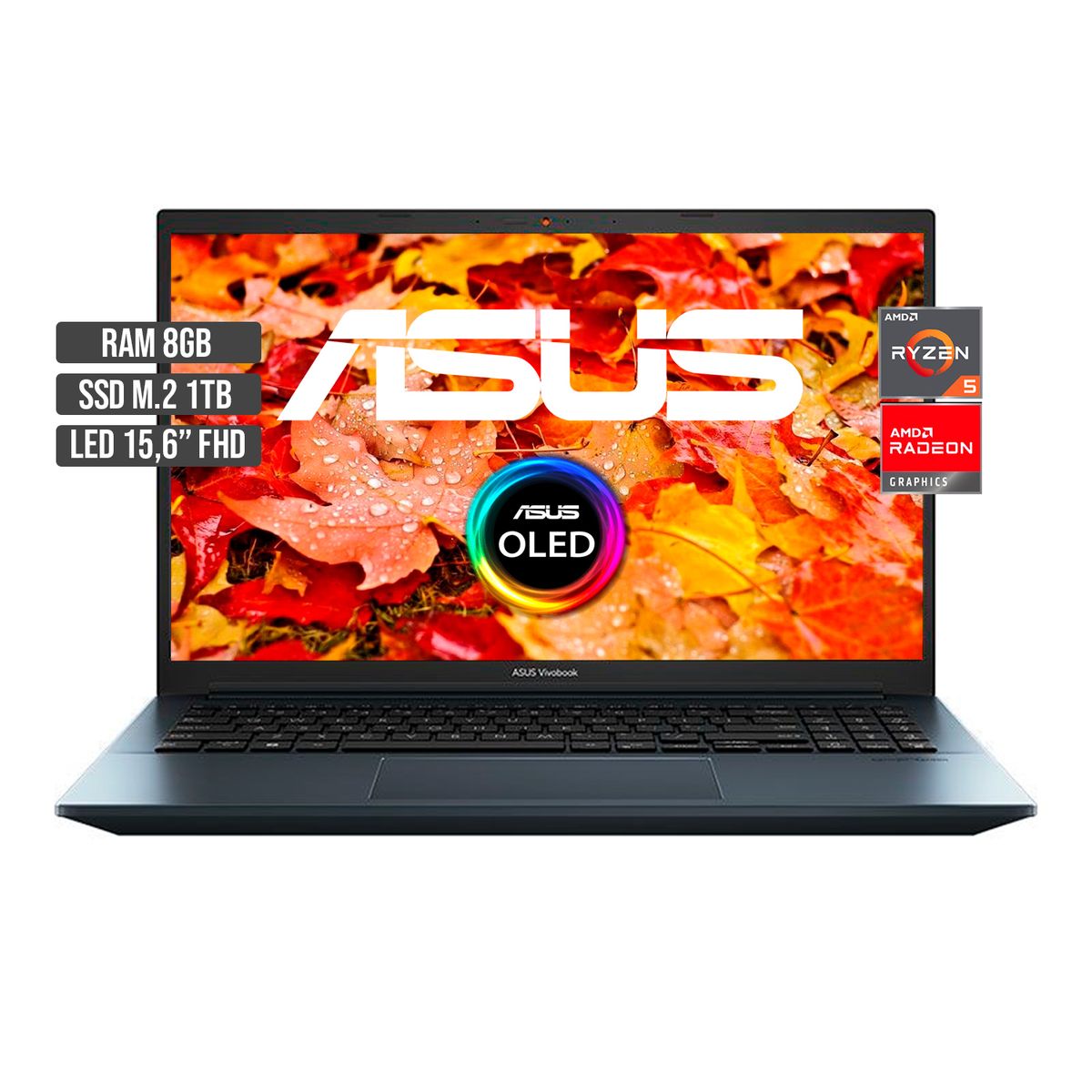 ASUS - Portátil Asus Vivobook AMD Ryzen 5 5600H 1TB SSD 8GB RAM 15.6" FHD