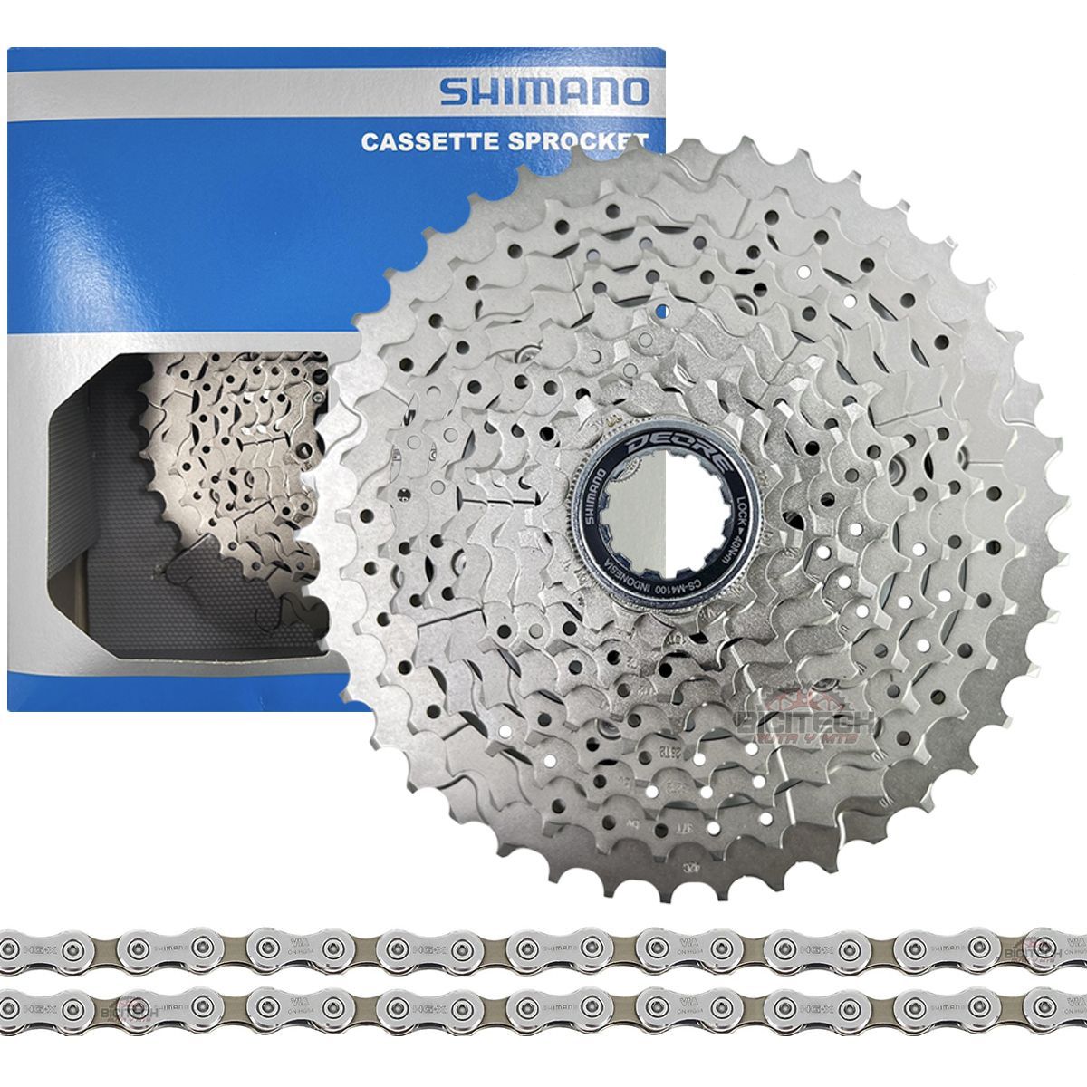SHIMANO - Pacha 10 Velocidades Shimano Deore 11-42+ Cadena Shimano Hg54