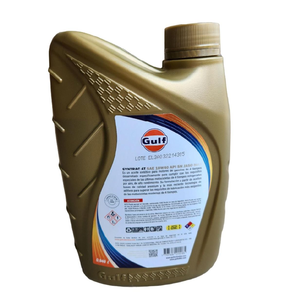 GENERICO - Aceite Para Moto Gulf Syntrac 4t 10w40 / JASO MA2 / API SN