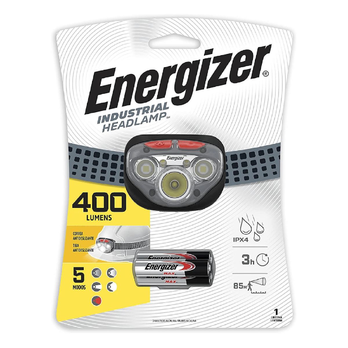ENERGIZER - Linterna Manos Libres 400 Lumens Energizer x1 Und