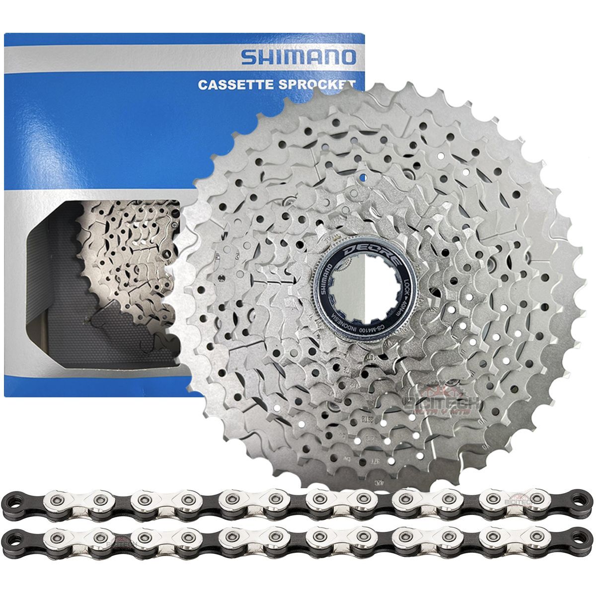 SHIMANO - Pacha 10 Velocidades Shimano Deore 11-42+ Cadena Kmc X10