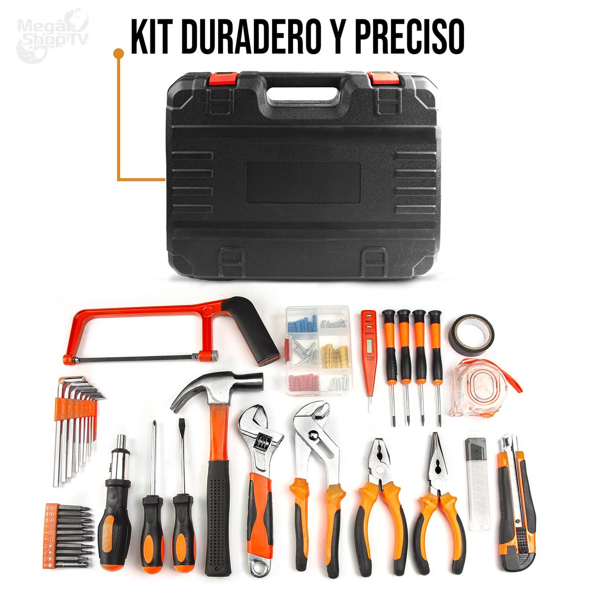 ENERGY PLUS - Juego de herramientas completo para el hogar caja de 77 pzas