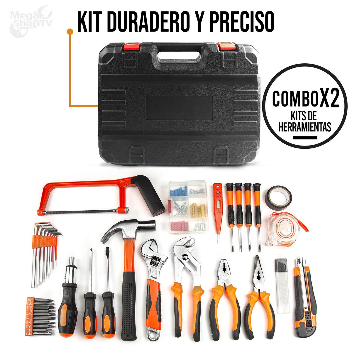 ENERGY PLUS - 2  Kits de herramientas para el hogar caja de 77 pzas