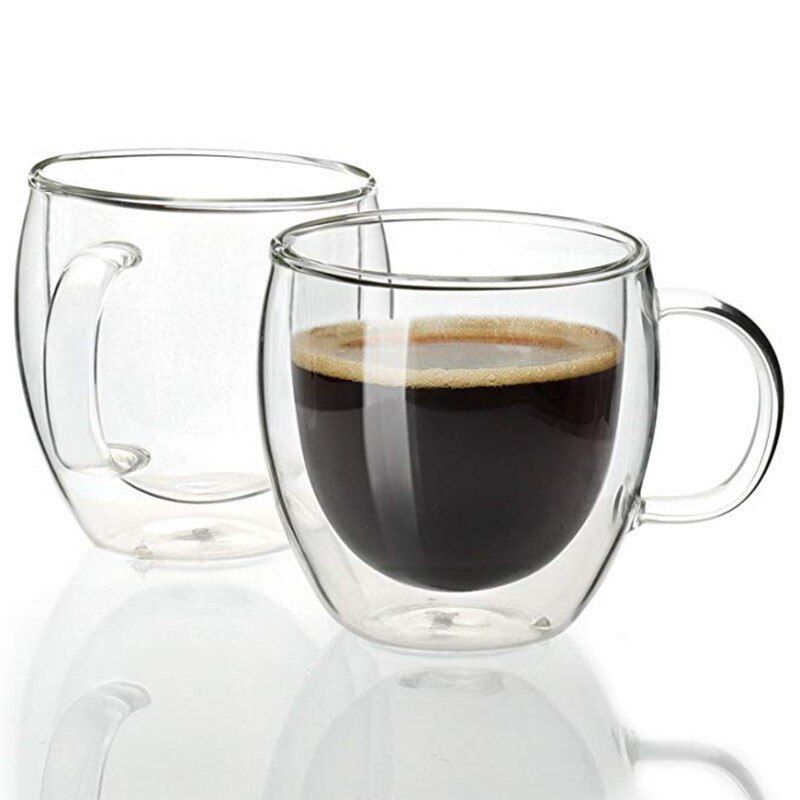 GENERICO - Vaso Doble Fondo - Café - Te - Chocolate - Bebidas Calientes - 250 Ml