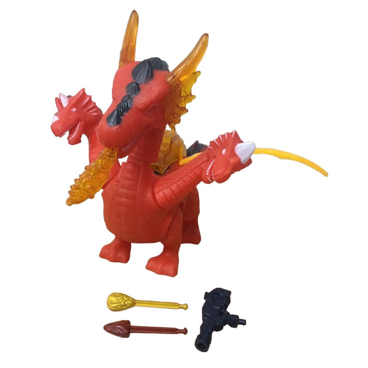 JUGUETERIA EXPRESS - Dragón 3 Cabezas Juguete Con Sonidos Movimientos Y Luces