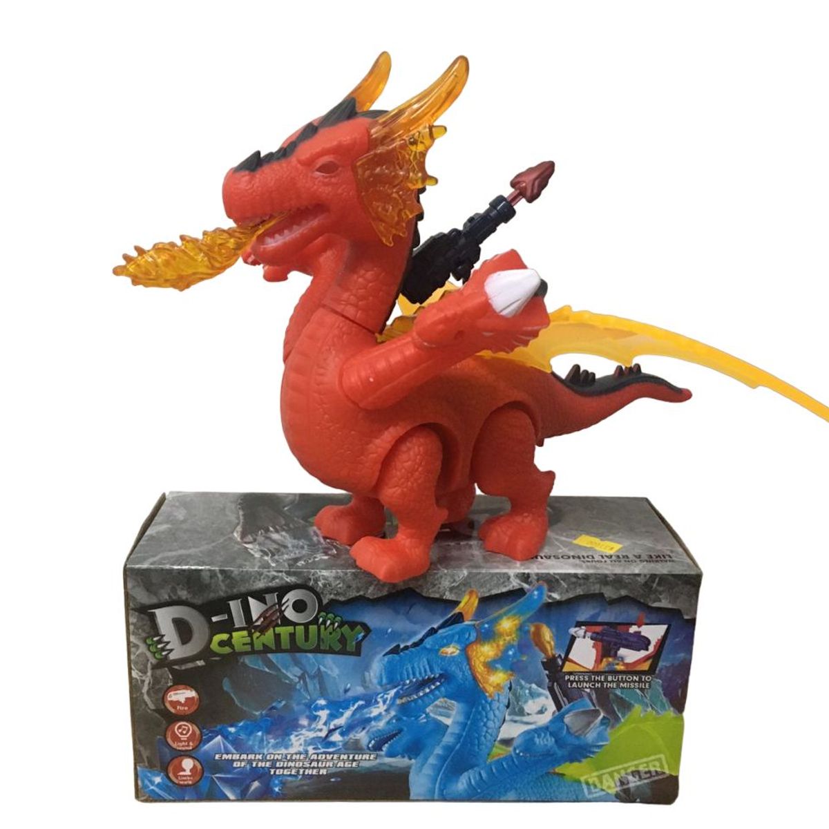 JUGUETERIA EXPRESS - Dragón 3 Cabezas Juguete Con Sonidos Movimientos Y Luces