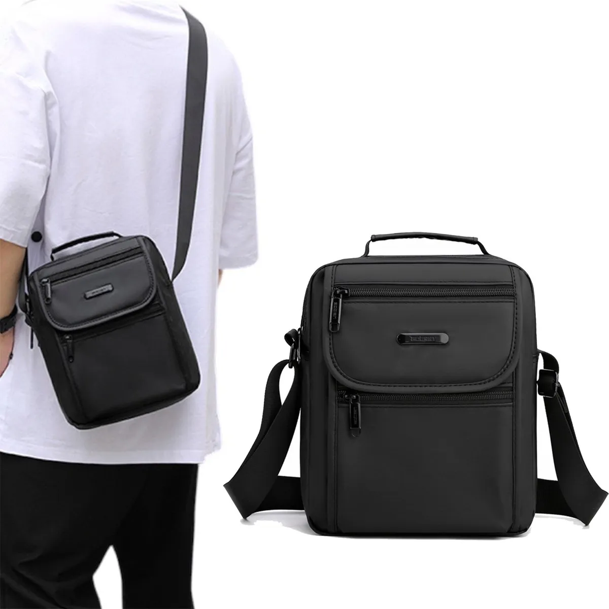 MULTIPLACE COLOMBIA - Bolso manos libres para caballero de cruzar impermeable-