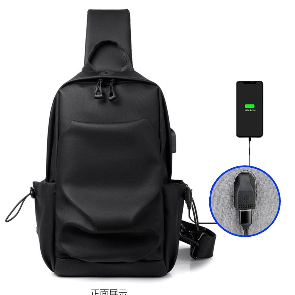 MULTIPLACE COLOMBIA - Bolso manos libres para caballero de cruzar impermeable