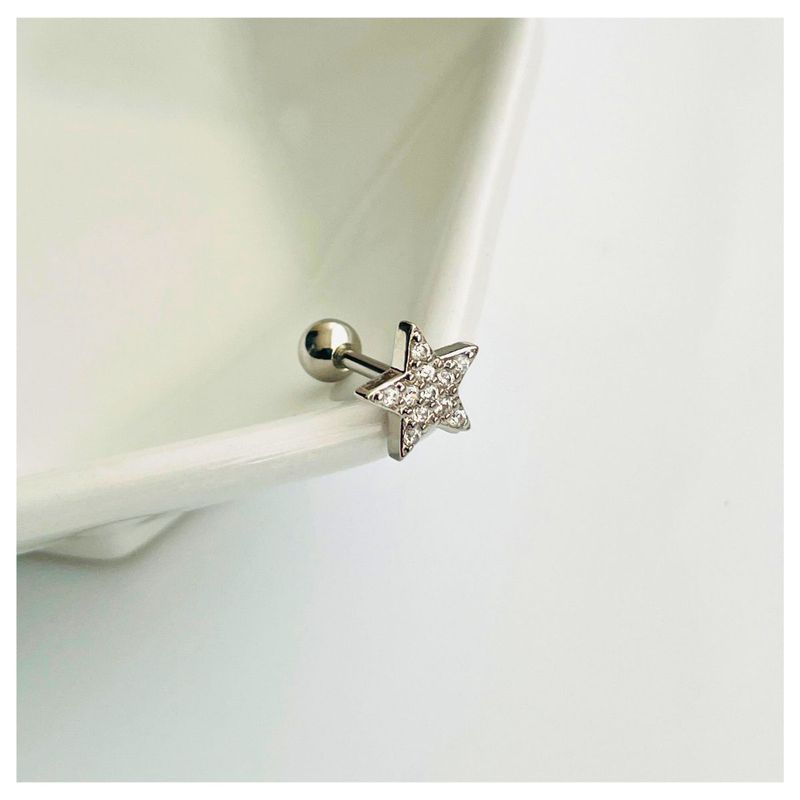 ACCESORIOS DE EVA - Piercing Acero Inoxidable Star Plateado_.