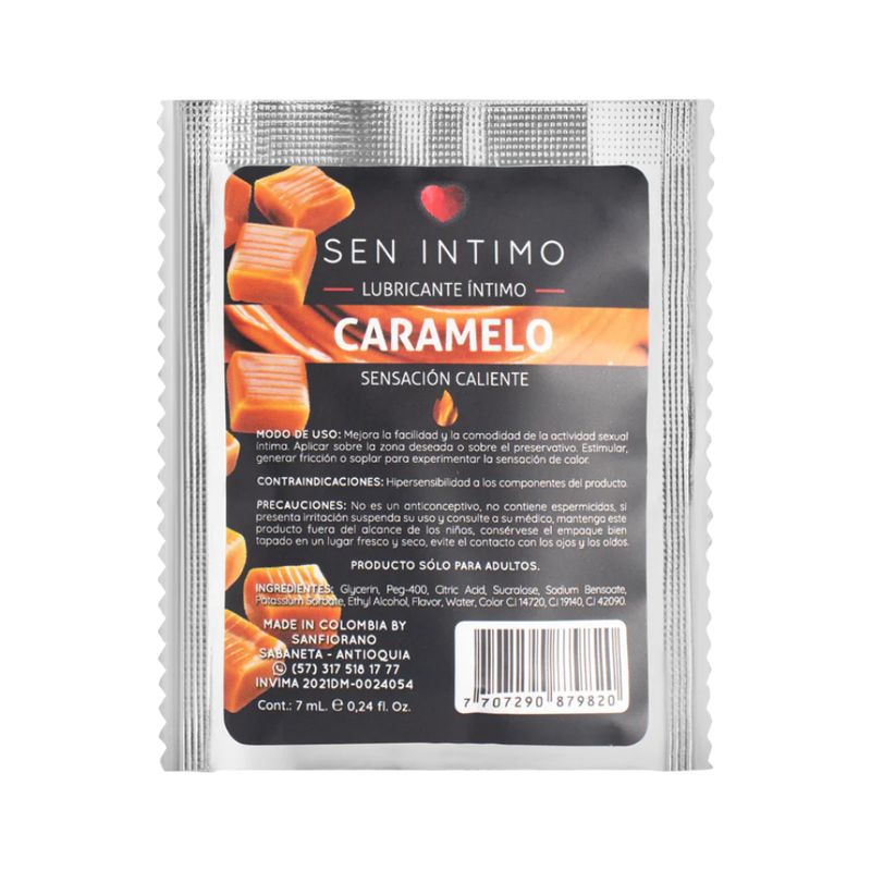 SEN INTIMO - Lubricante Caliente Caramelo 7 Ml Sen Intimo