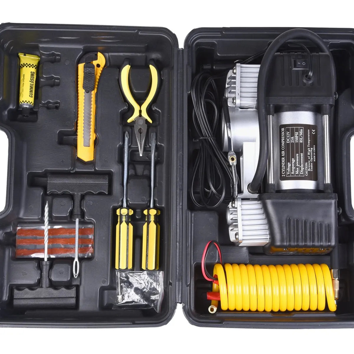 SUBE - Compresor De Aire portátil reparación de neumáticos Kit 12V-