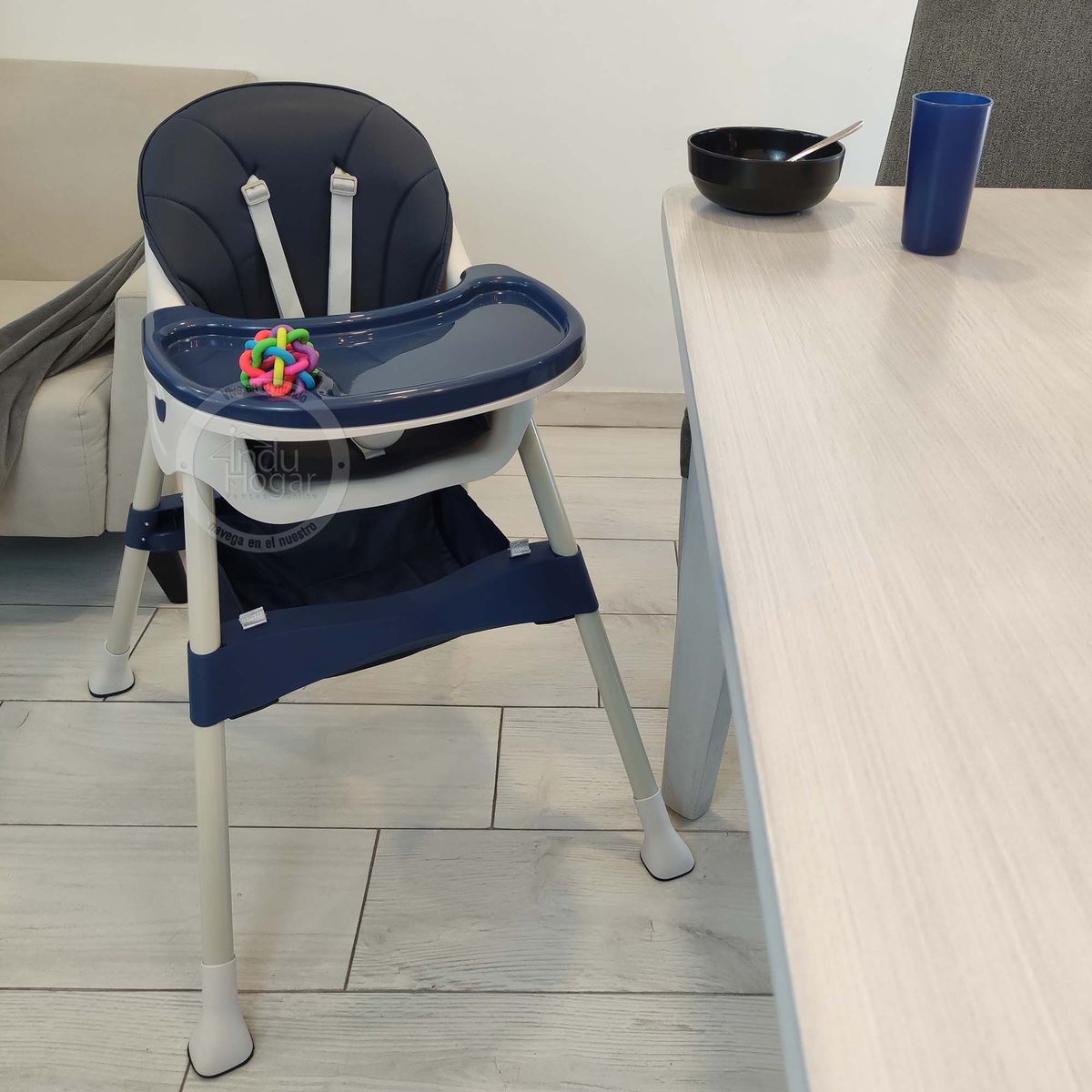 INDUHOGAR - Silla comedor para bebe doble altura marca induhogar cojin