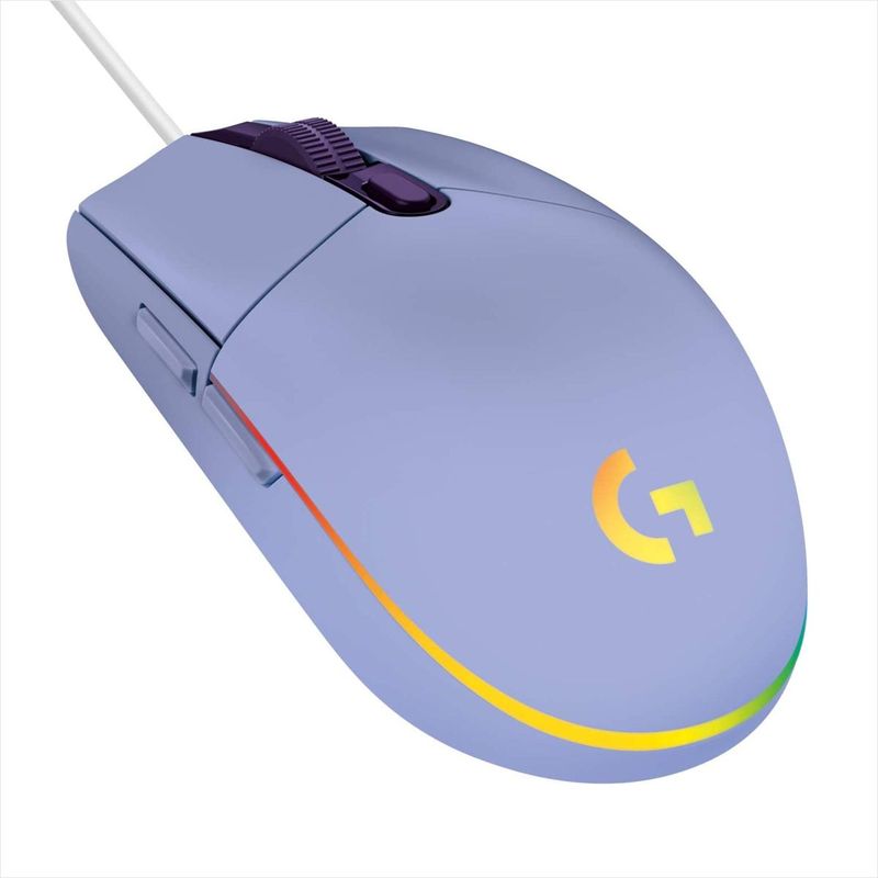 LOGITECH - Mouse Gamer Logitech G203 Lightsync, 6 Botones, 200 a 8000dpi Lila