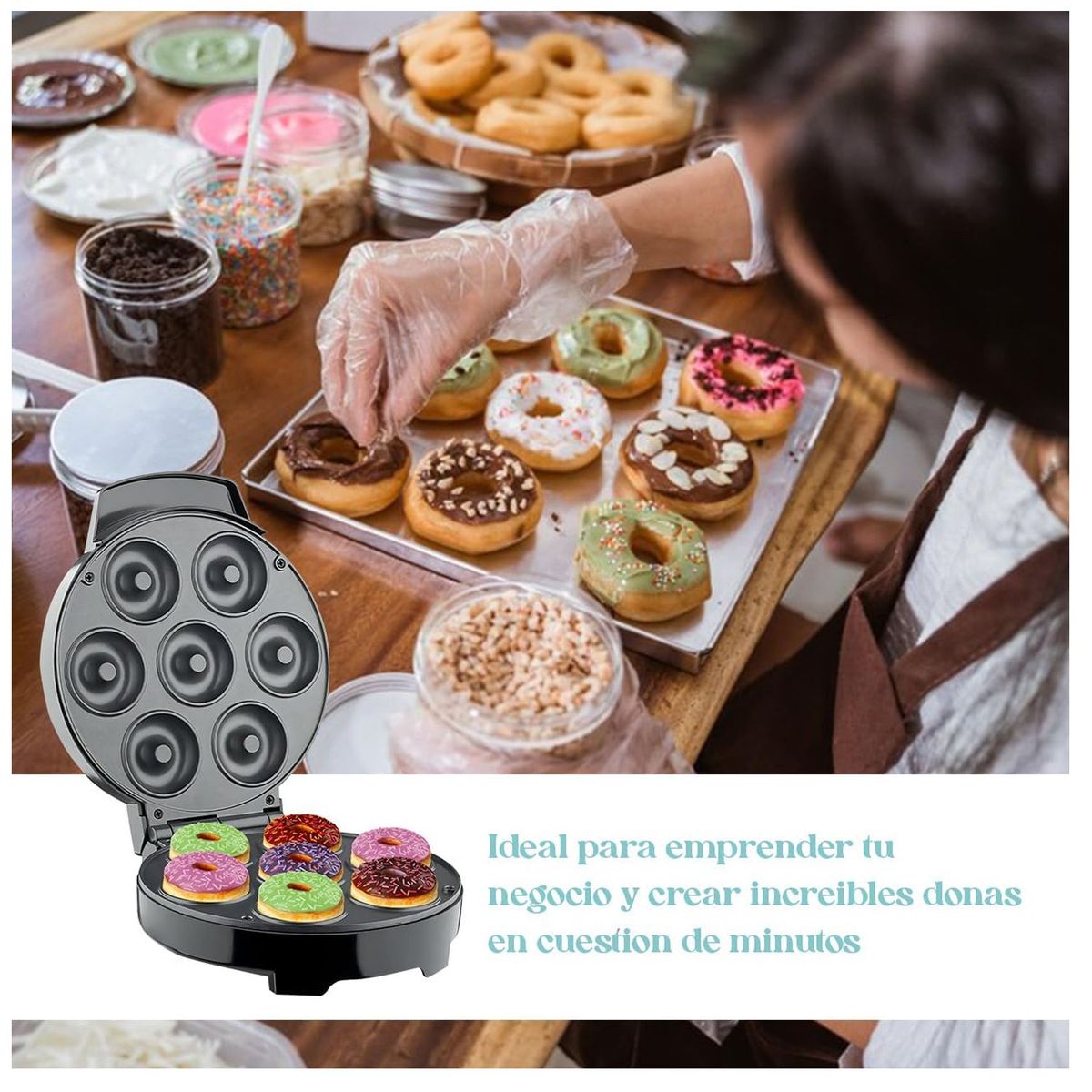 ONE PIXEL - Maquina Para Hacer Donas - Maquina De Mini Donas Donera ONE PIXEL
