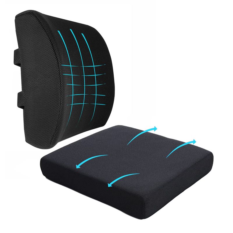 GENERICO - Cojin Lumbar y Cojin Silla para Home office