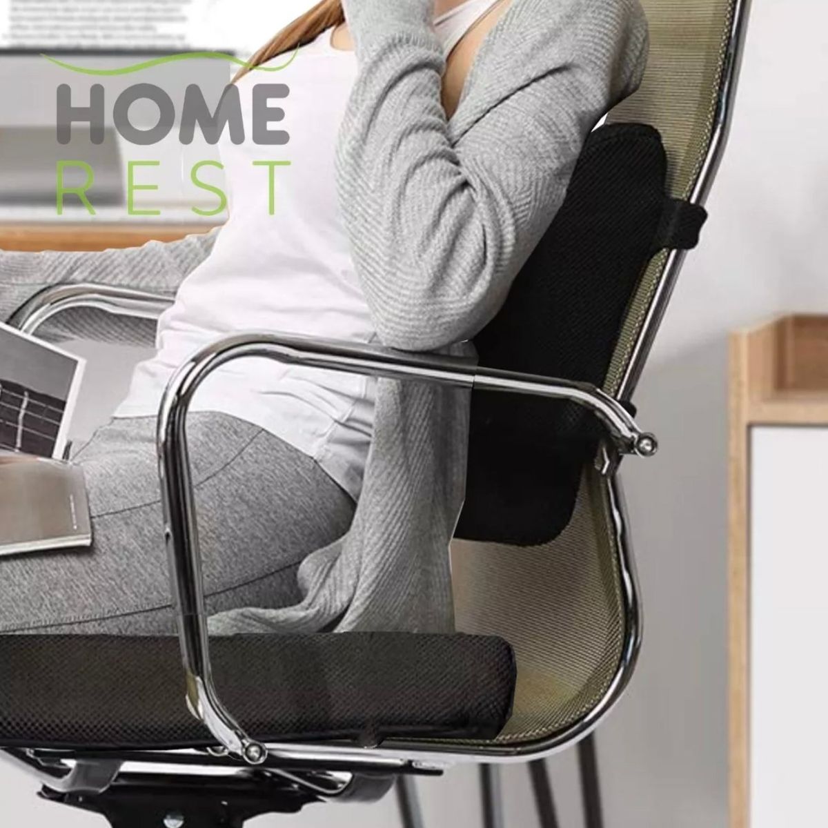 GENERICO - Cojin Lumbar y Cojin Silla para Home office