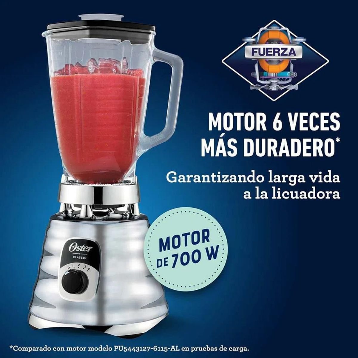OSTER - Licuadora Oster BLST4655 1.25 L 1000 W 3 Vel Vaso Vidrio