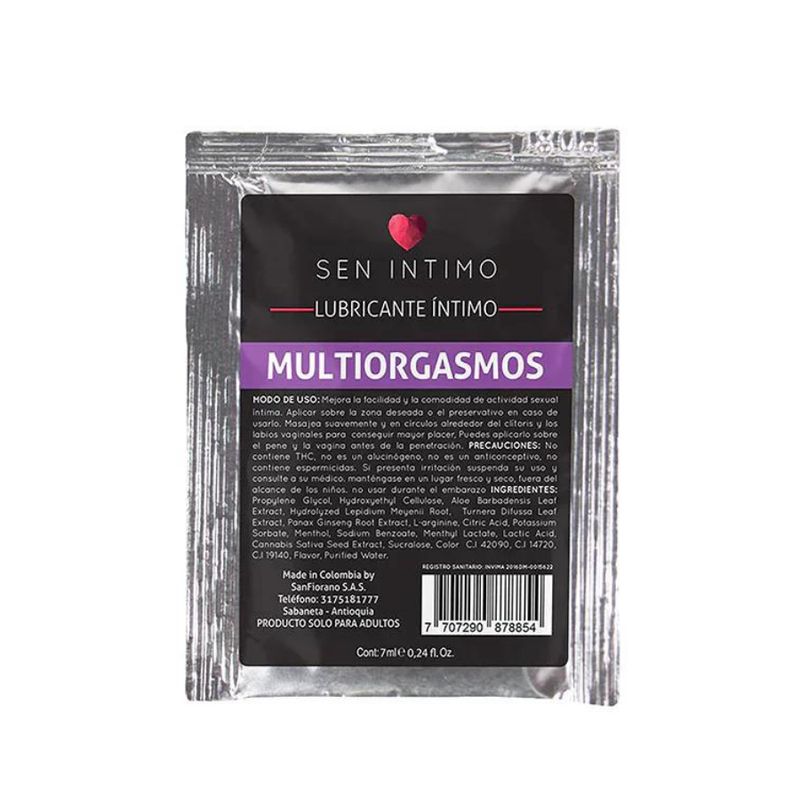 SEN INTIMO - Lubricante Multiorgasmos 7 Ml Sen Intimo