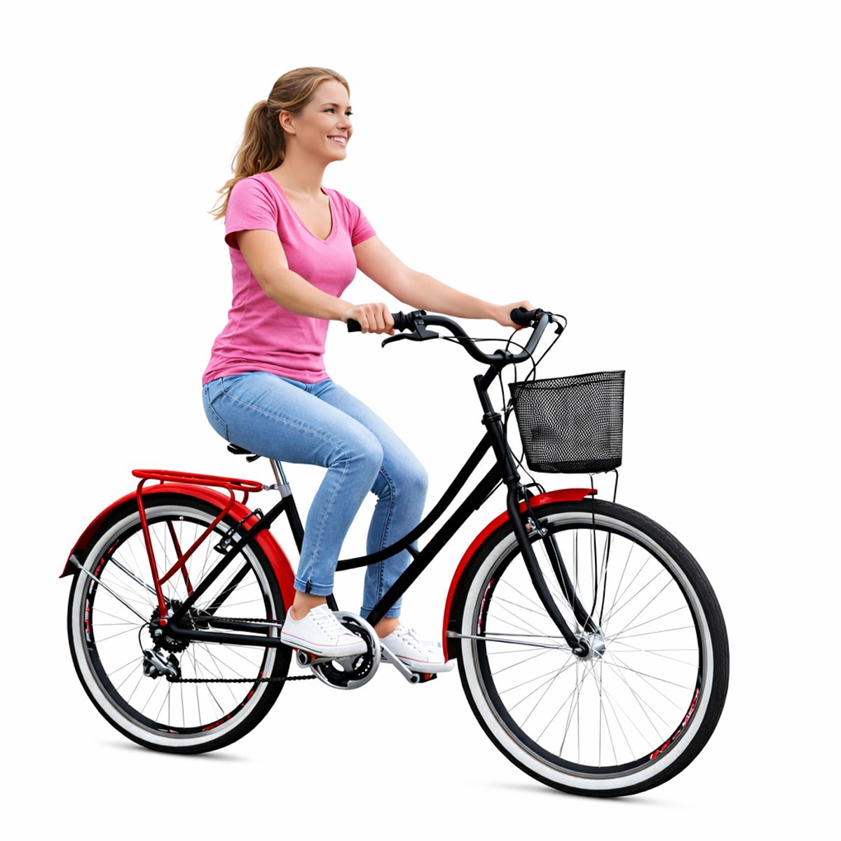 SFORZO - Bicicleta Playera Dama Rin 26 18 Cambios