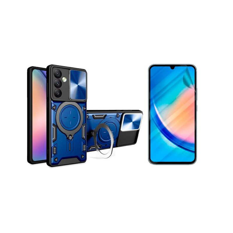 GENERICO - Estuche Prot Camara Soporte Compatible con Samsung A54 5G AzulHidroge